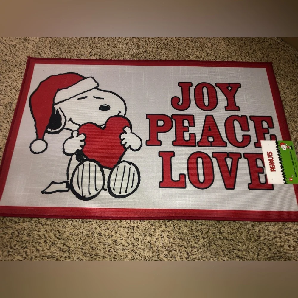 Snoopy Christmas Accent Rug